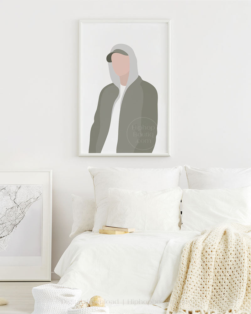 90's rapper poster | Hip hop artist sign | Hip hop wall art