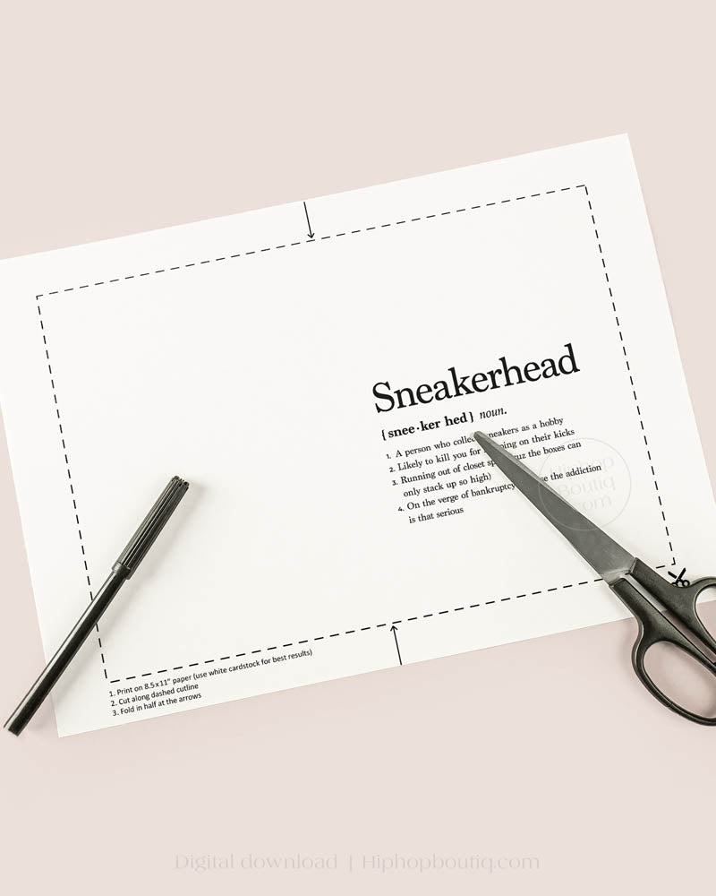 Sneakerhead Definition Birthday Card