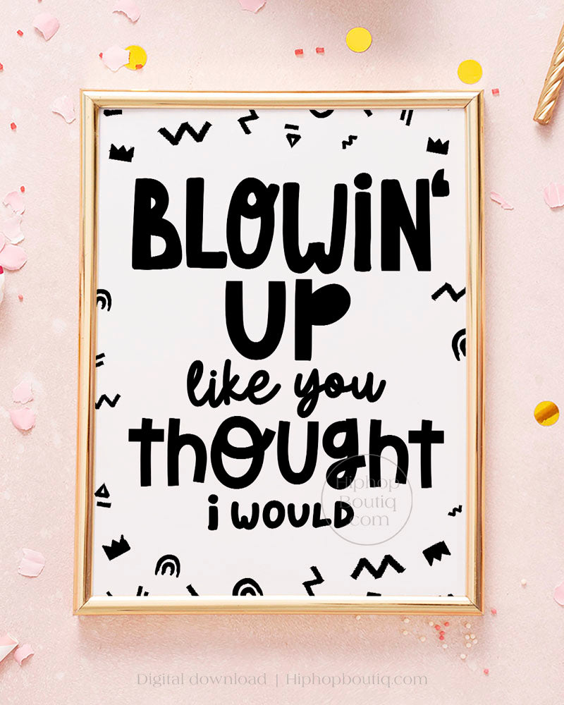 Hip Hop Theme Birthday Party Sign