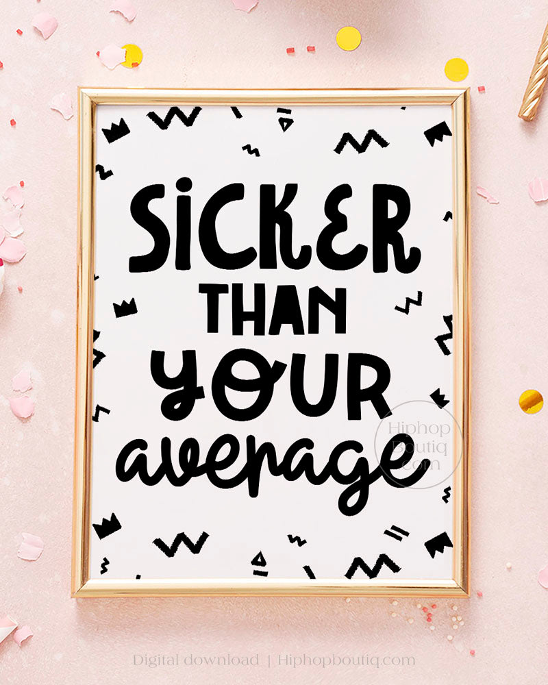 90s Hip Hop Geometric Birthday Sign