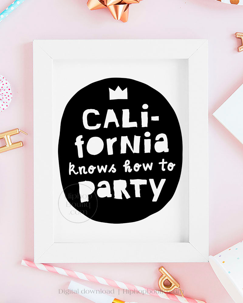 California knows how to party | Hip hop themed kids birthday decorations - HiphopBoutiq
