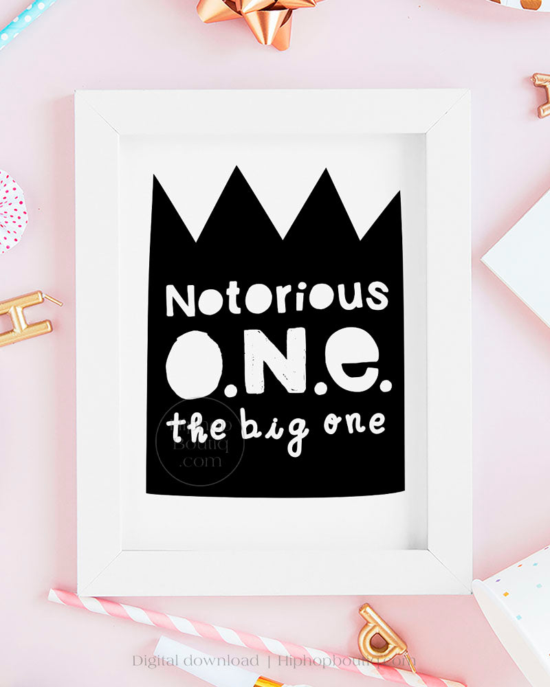 Notorious O.n.e. the big one first birthday decor | Hip hop themed party - HiphopBoutiq