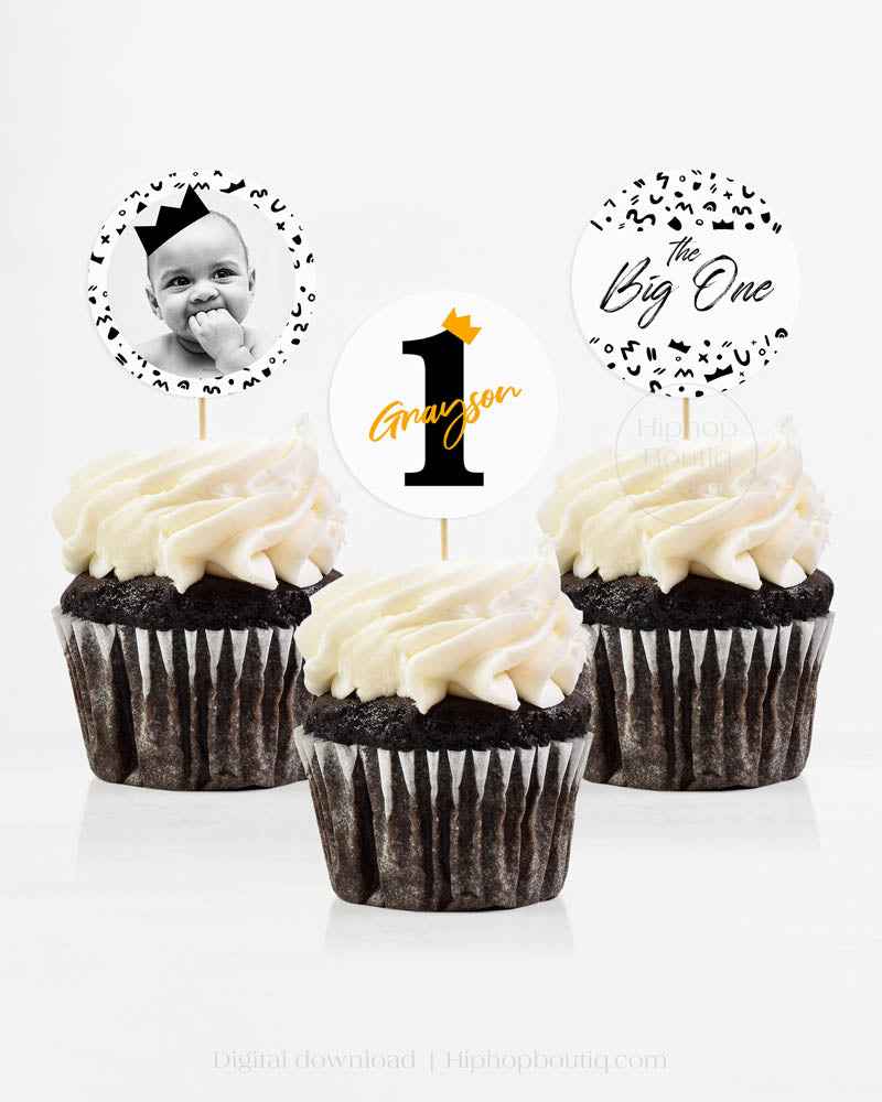 The Notorious One Birthday Cupcake Toppers