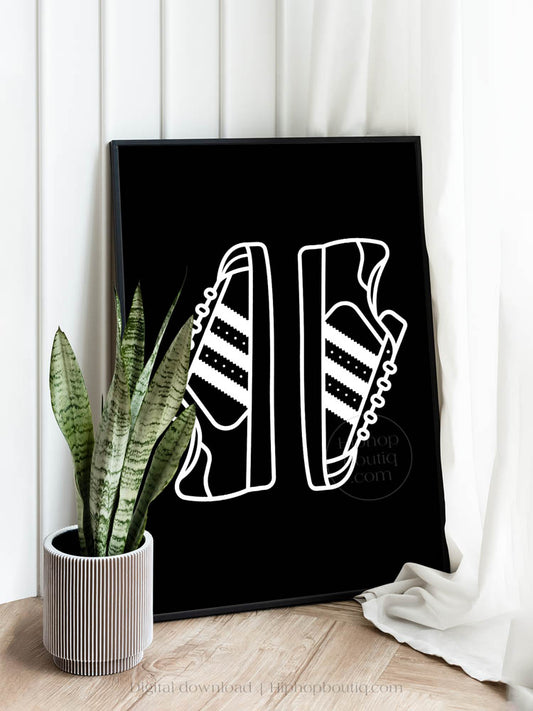 Sneakerhead Shoe Poster Black