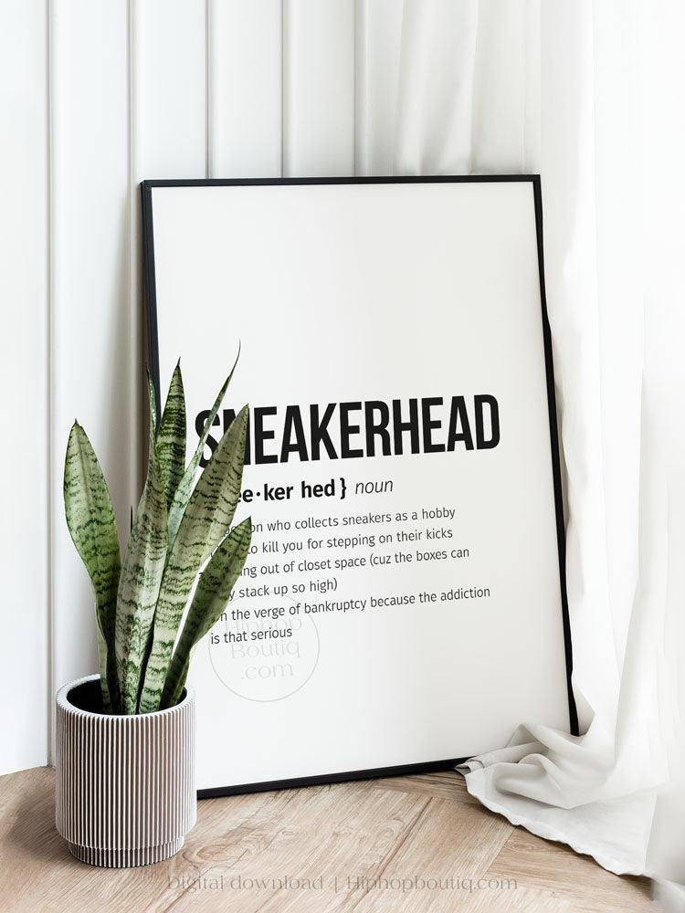 Sneakerhead Definition Wall Art