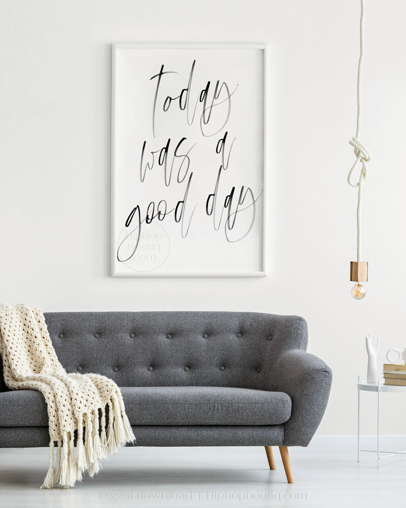 90s hip hop bedroom wall art | Today was a good day printable - HiphopBoutiq