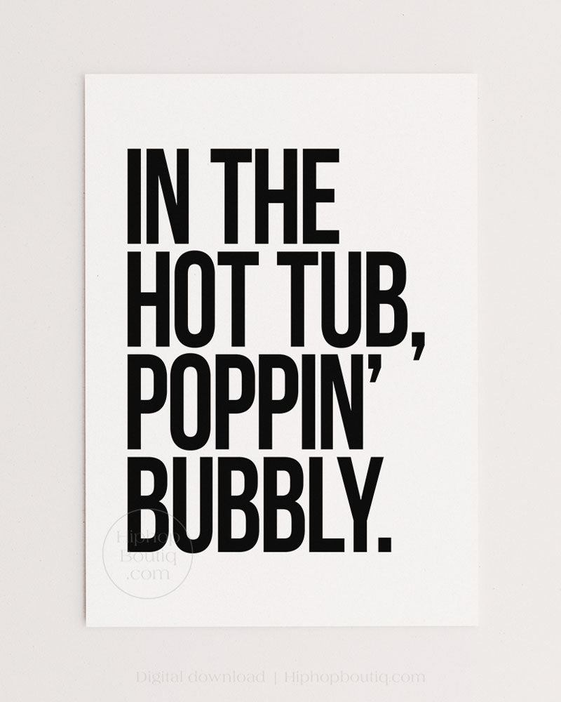 Rap lyrics printable poster | Old school hip hop lyrics wall art - HiphopBoutiq