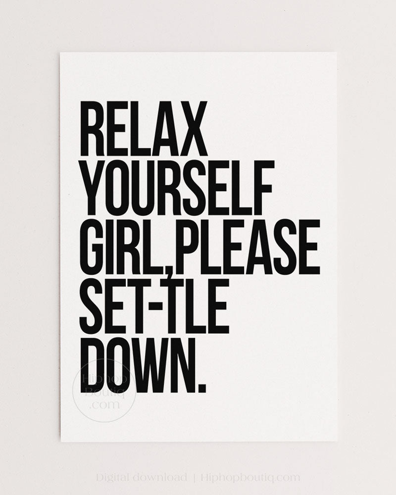 Electric relaxation poster | 90s Old school hip hop lyrics wall art - HiphopBoutiq
