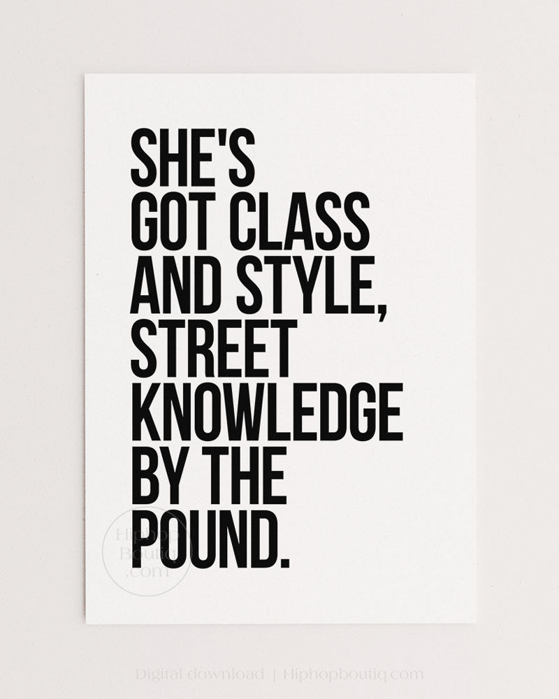 No diggity poster | 90s Old school hip hop lyrics wall art - HiphopBoutiq