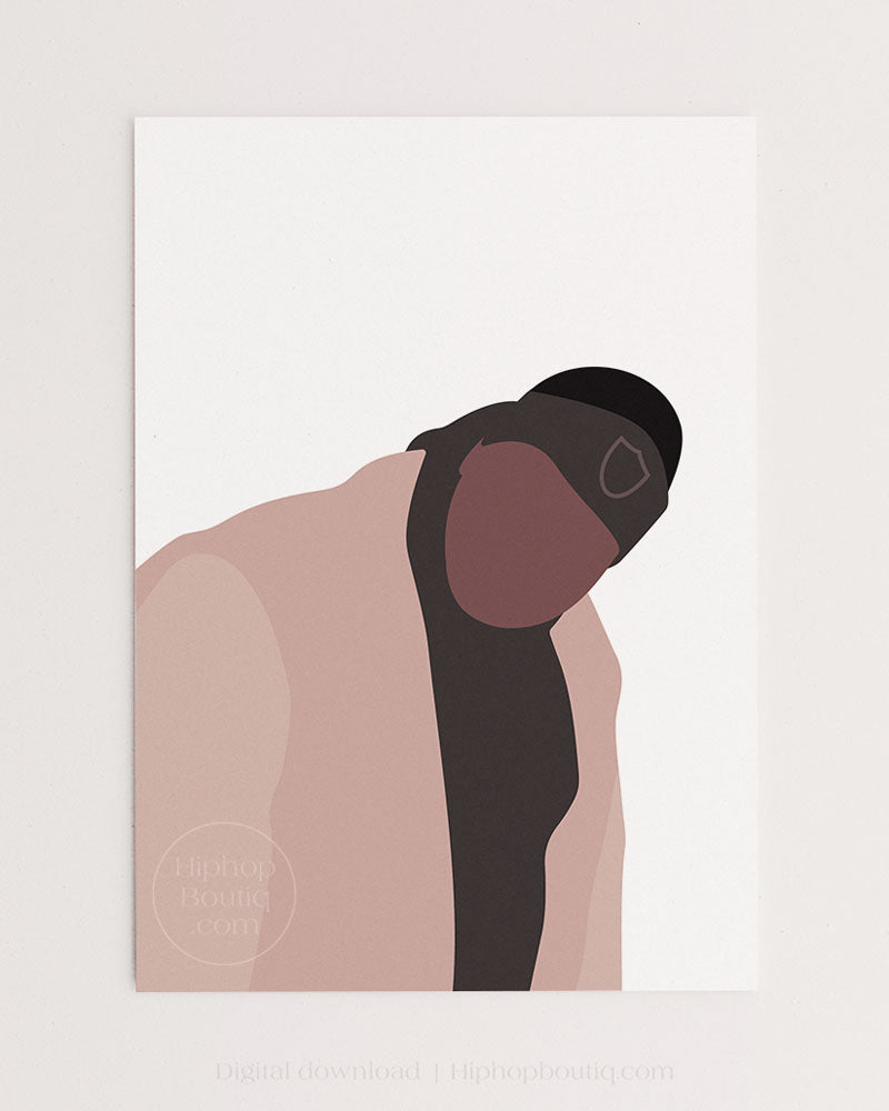 90s rapper poster | Old school hip hop wall art printable - HiphopBoutiq