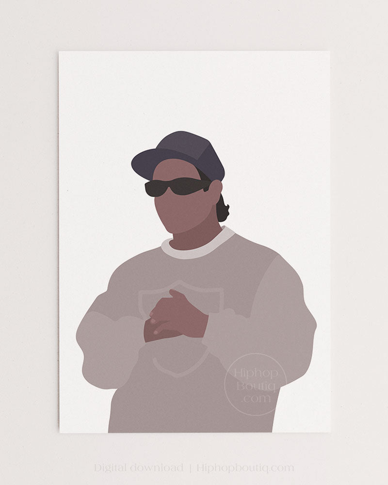 90s Rapper Poster Sign