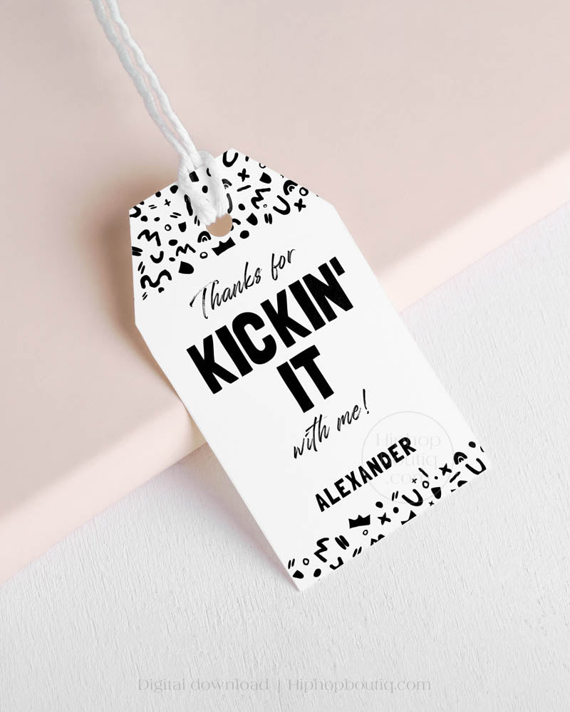 Hip Hop Party Thank You Gift Tag