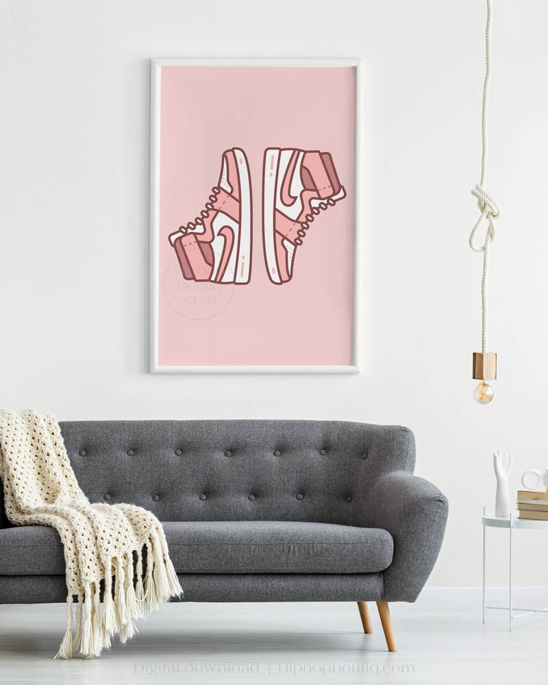 Sneakerhead Shoe Poster Pink