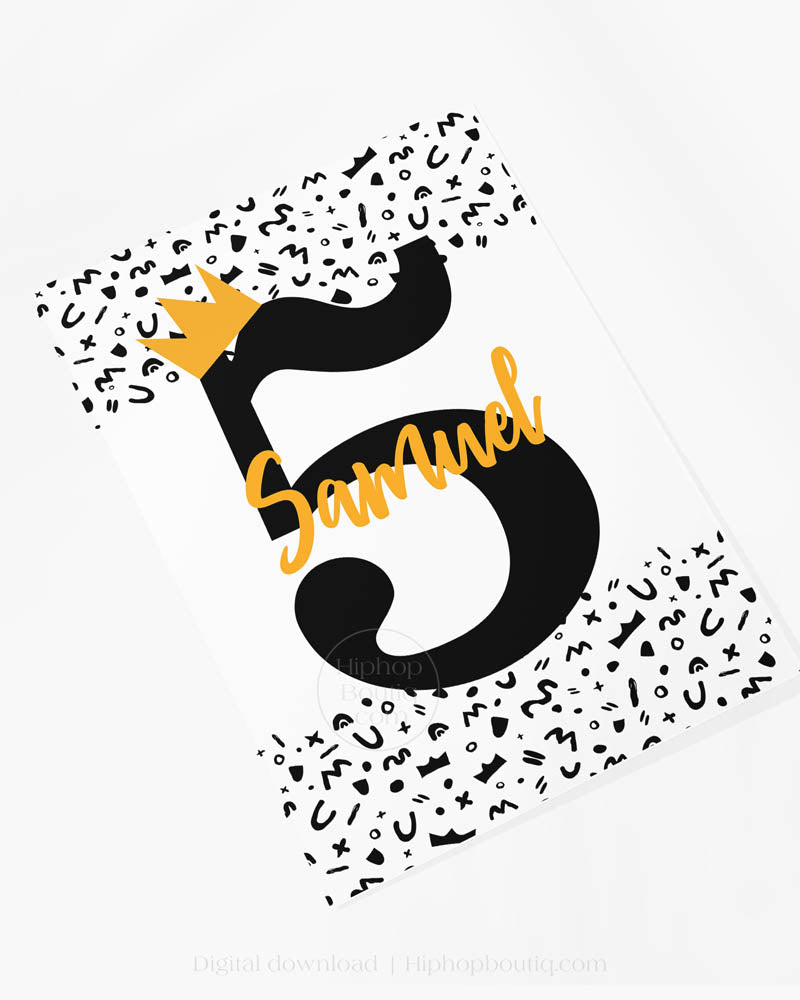 Hip hop Themed 5th Birthday Welcome Sign