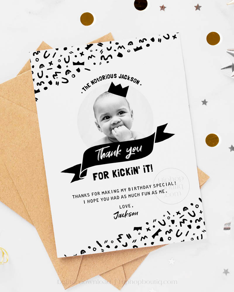 Thank You For Kickin' It Editable Card