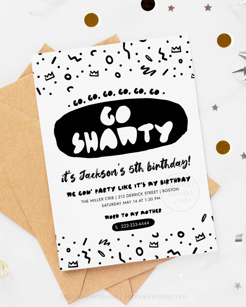 Go Shawty It's Your Birthday Editable Invitation Template