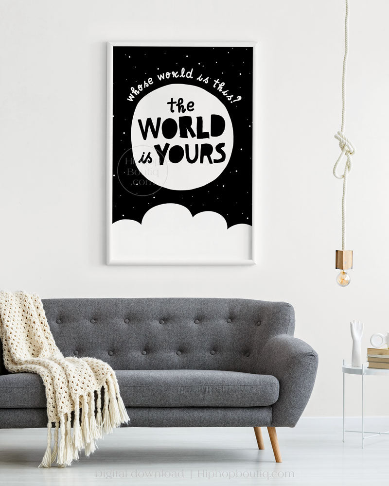 The World Is Yours Nursery Wall Art