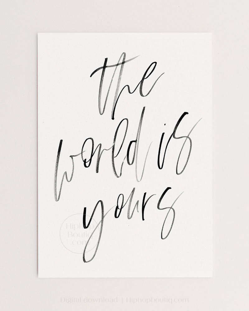 90s hip hop bedroom wall art | The world is yours - HiphopBoutiq