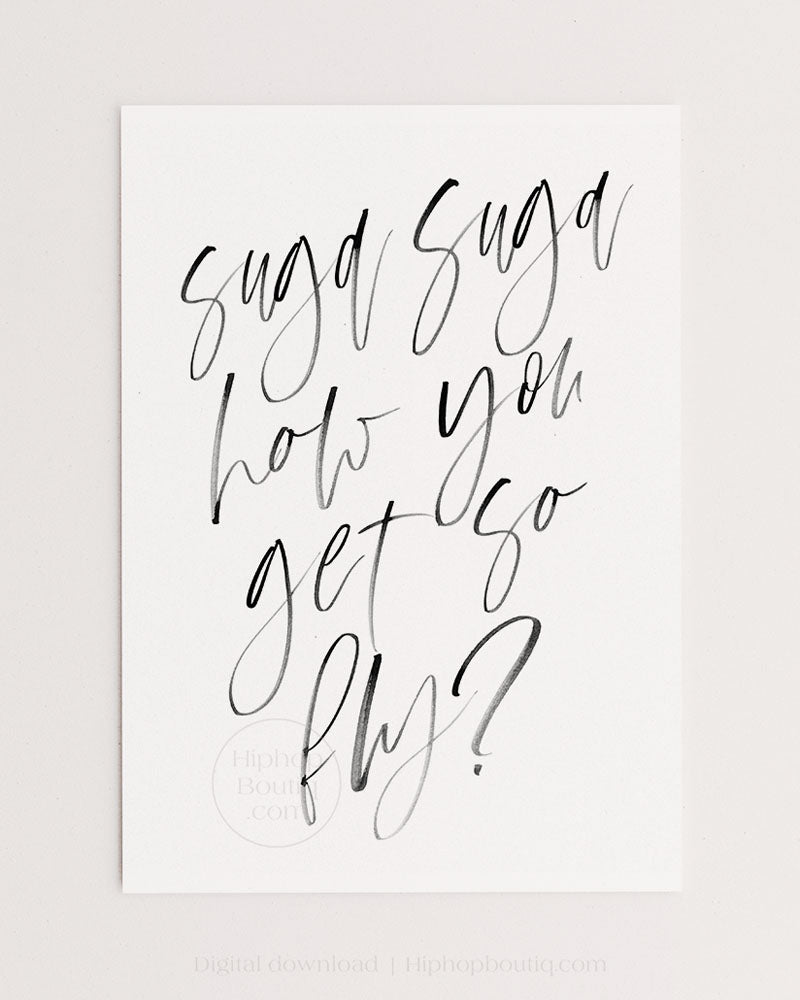 Old school hip hop bedroom decor | Hip hop wall art for bedroom | Suga suga - HiphopBoutiq