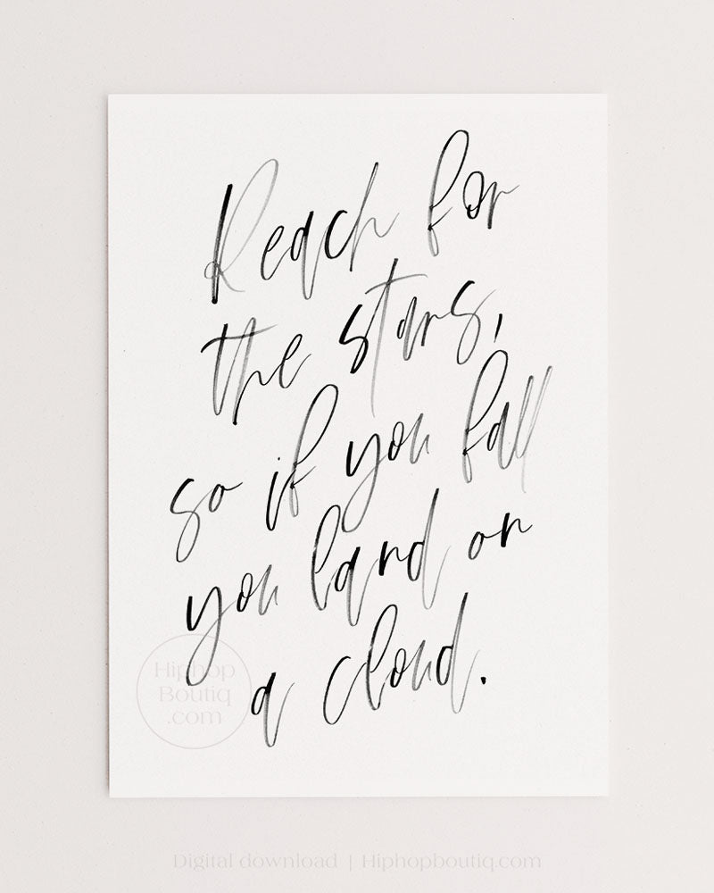 Reach for the stars poster | Hip hop themed bedroom decor - HiphopBoutiq