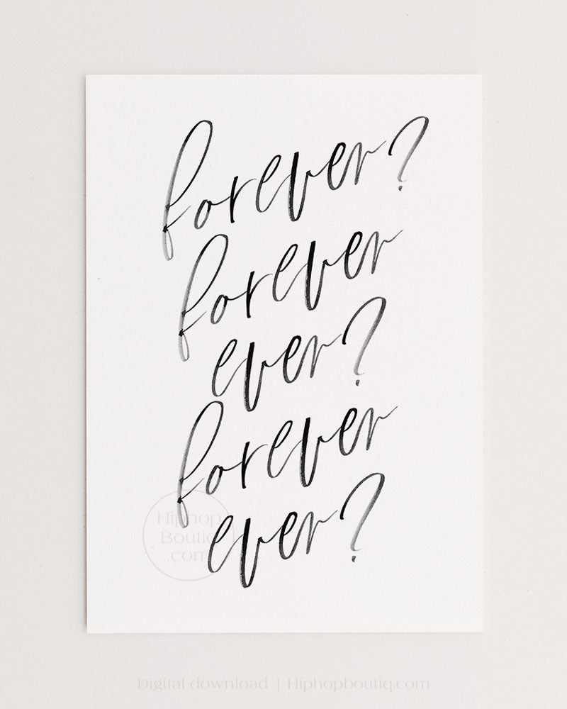 Forever ever? lyrics poster | Old school hip hop themed bedroom decor - HiphopBoutiq