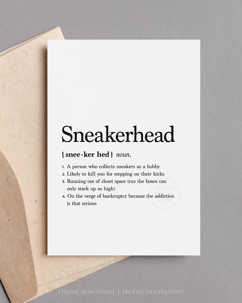 Sneakerhead Definition Birthday Card