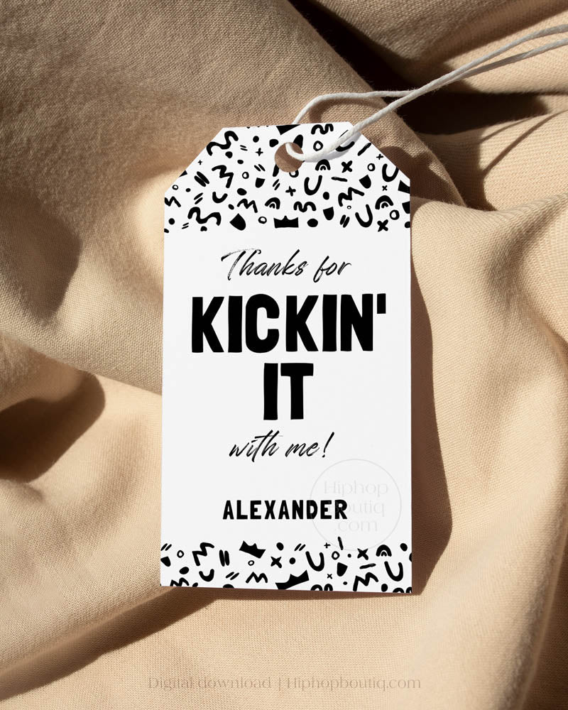 Hip Hop Party Thank You Gift Tag