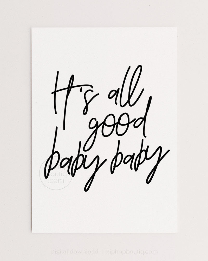 All Good Baby Nursery Wall Decor