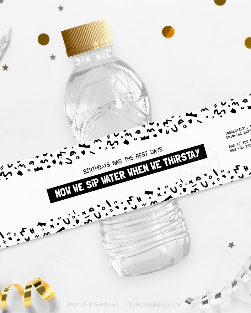 The Notorious One Water Bottle Label