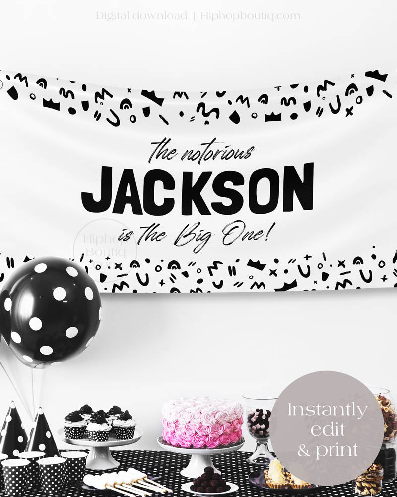 Notorious One Birthday Banner