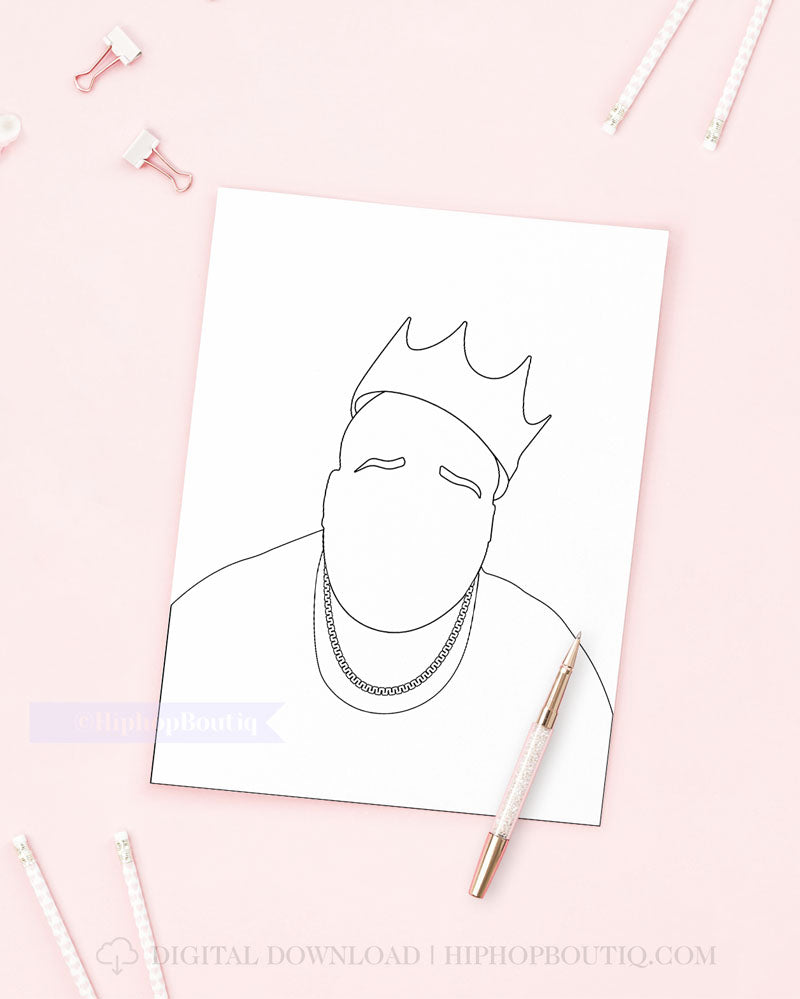 90s Hip Hop Party Coloring Pages