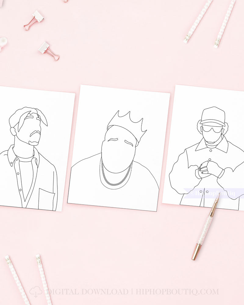 90s Hip Hop Party Coloring Pages