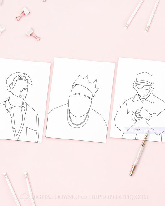 90s Hip Hop Party Coloring Pages
