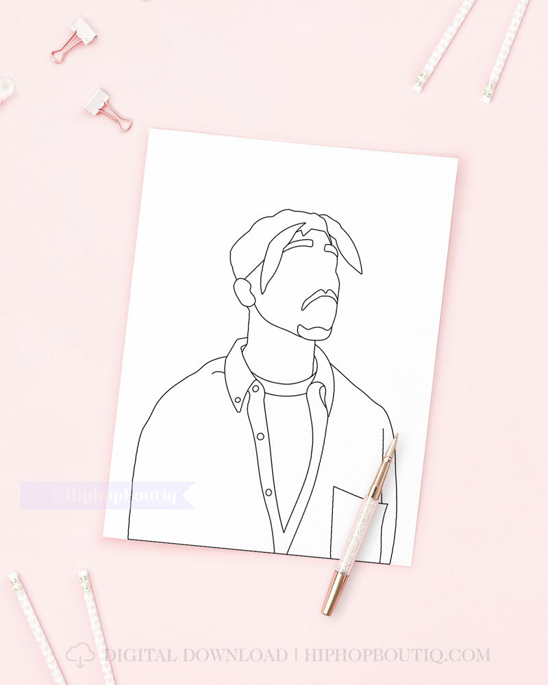90s Hip Hop Party Coloring Pages