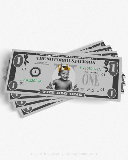 The Notorious One Birthday Play Money