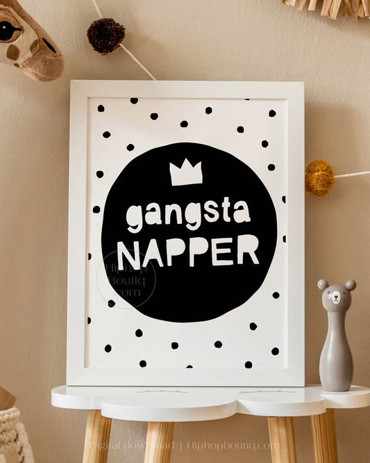 Gangsta Napper Baby Nursery Wall Decor - HiphopBoutiq