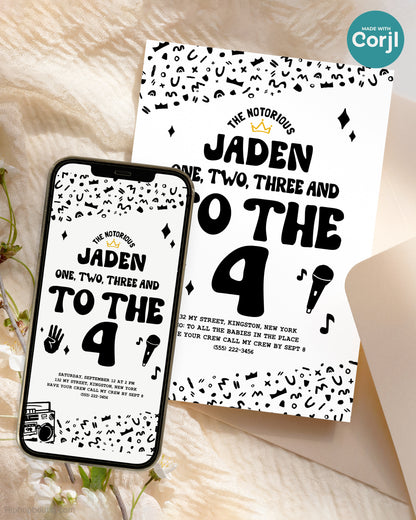 Notorious 4th Birthday Invite Template