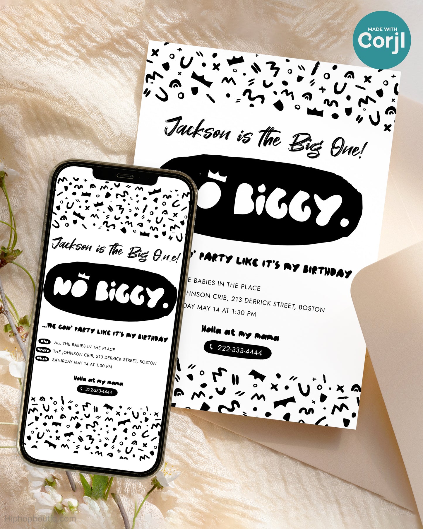 Notorious One Birthday Party Invitation Template