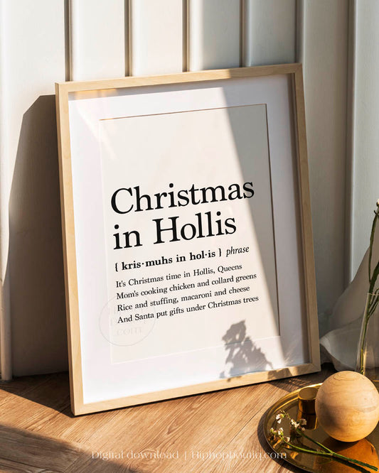 Christmas In Hollis Rap Definition Poster
