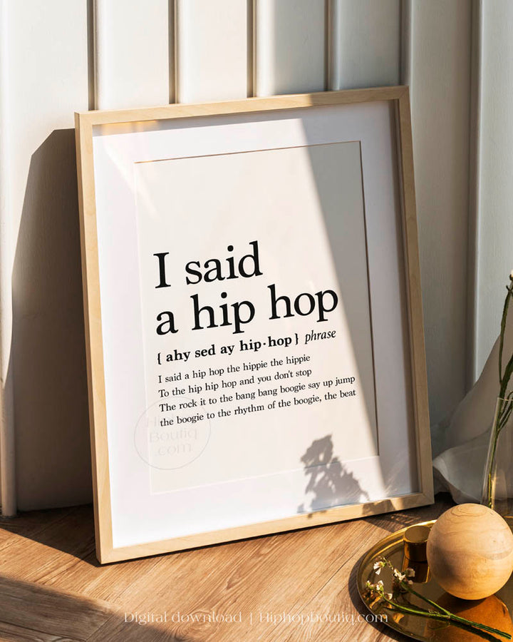 Hip Hop Definition Printables | HiphopBoutiq