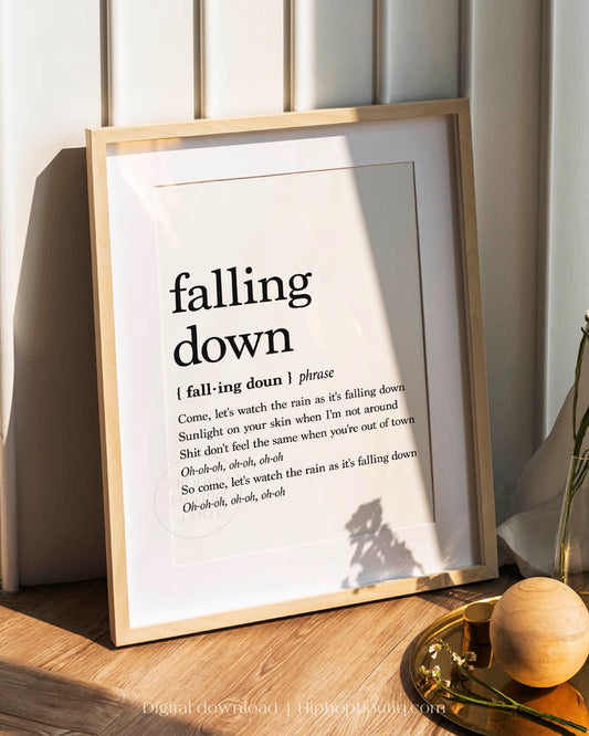 Falling Down Rap Definition Poster