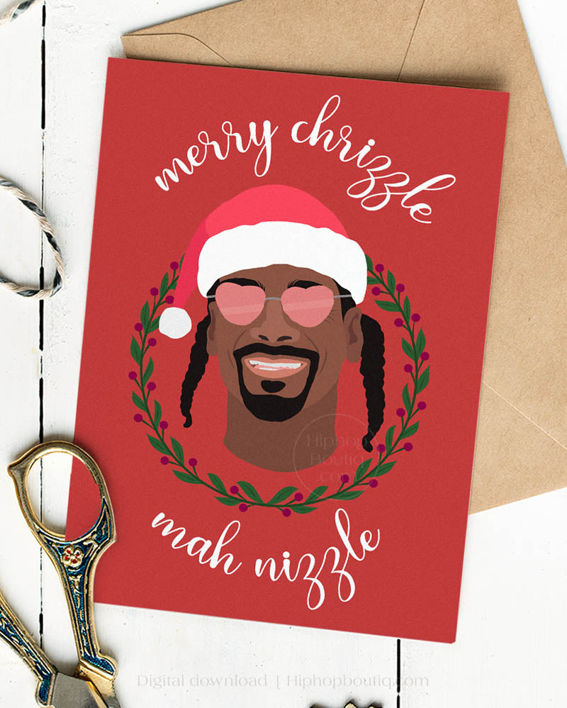 Merry Chrizzle Christmas Card Red