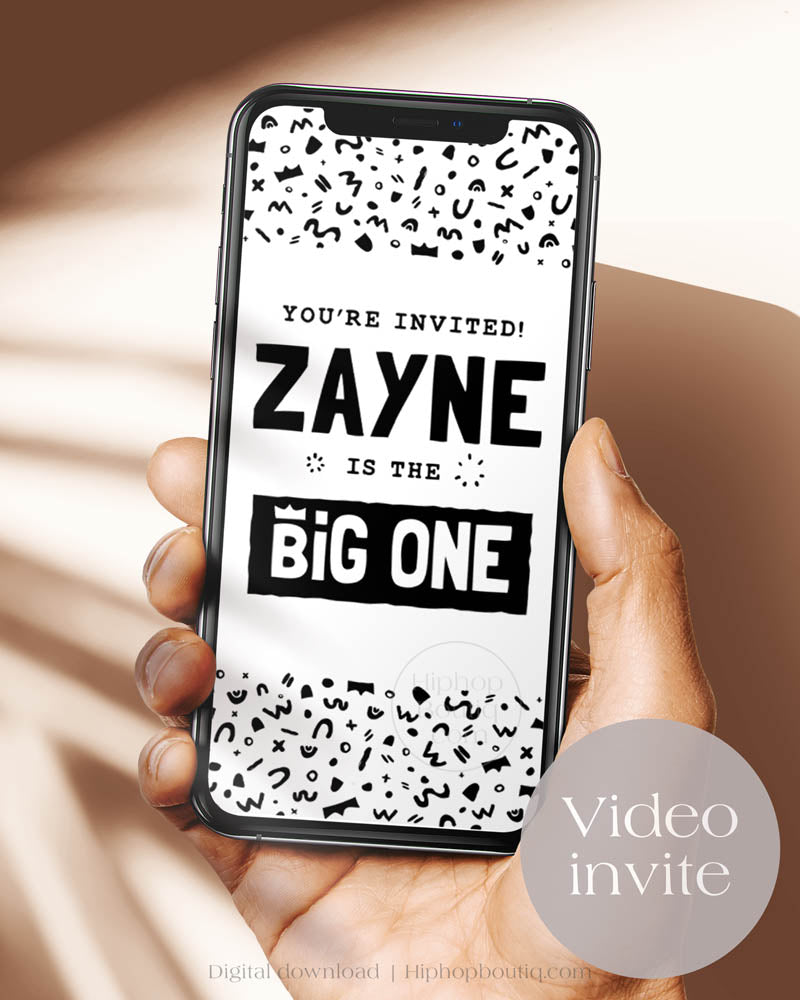 The Big One 1st Birthday Animated Video Invitation