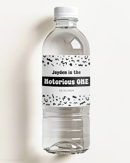 The Big One Birthday Water Bottle Label