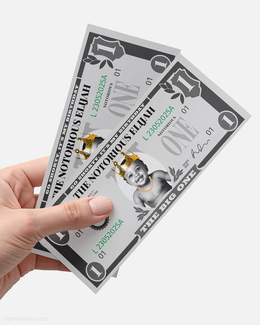 The Notorious One Birthday Play Money