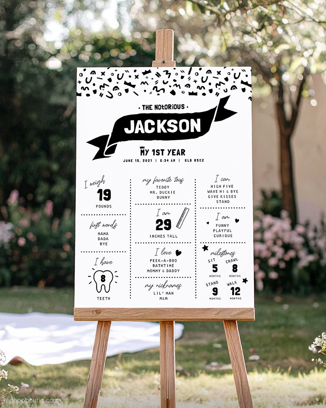 My First Year Editable Birthday Milestone Sign