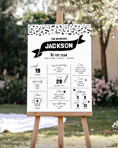 My First Year Editable Birthday Milestone Sign