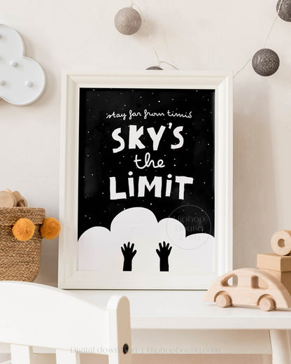 Sky's The Limit Baby Nursery Wall Decor - HiphopBoutiq