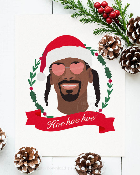 Hoe Hoe Hoe Rapper Christmas Card