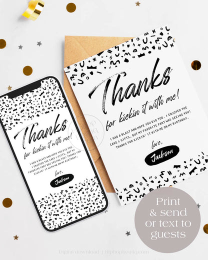Thanks For Kicking It With Me Card Template